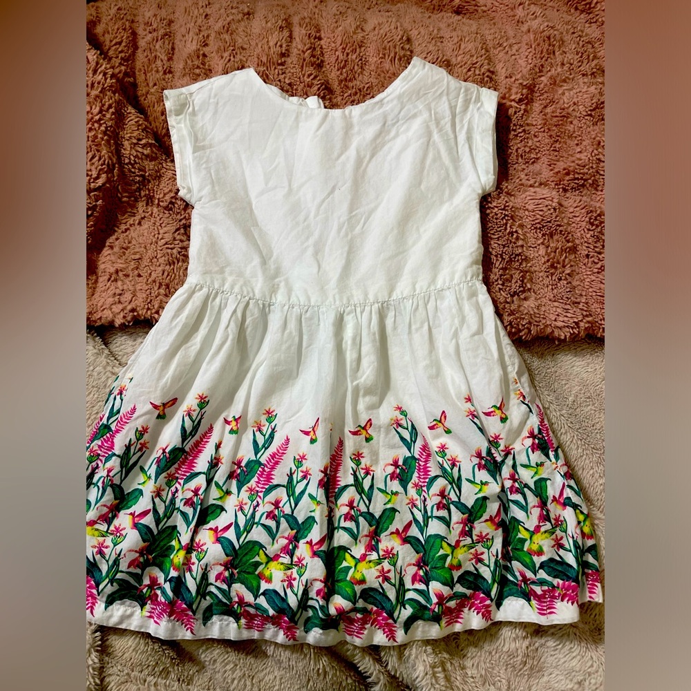 Gap Kids Floral Hummingbird Spring Dress